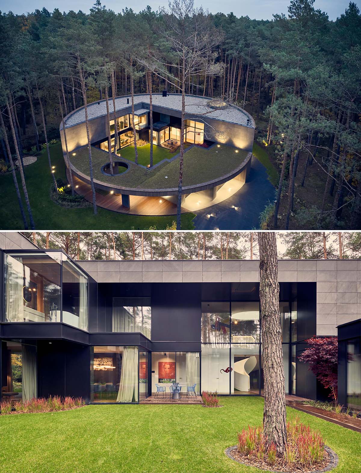 This Circular Shaped Home Was Designed To Wrap Around A Central Garden This Circular Shaped Home Was Designed To Wrap Around A Central Garden
