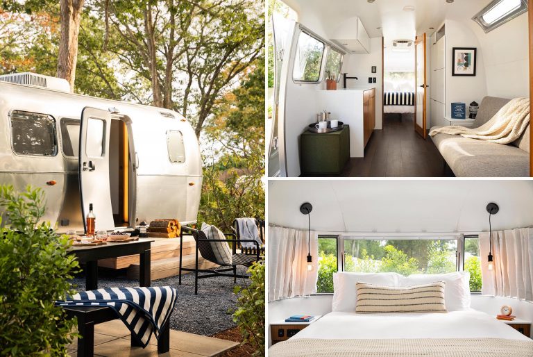 This Airstream Camper Was Updated With A Modern Interior To Create A Unique Accommodation Option