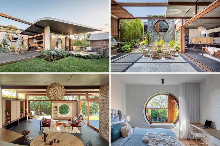 Circles Are A Design Theme Found Throughout This House Addition