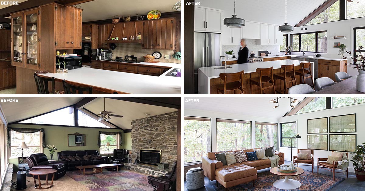 Before & After - A New Open Floor Plan Is An Important Feature For This Renovated Home