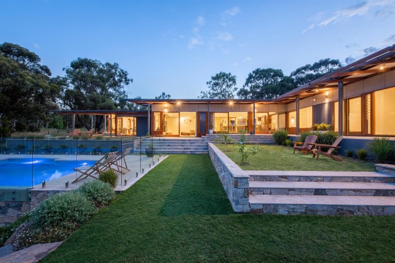 A Terraced Yard Makes The Most Of The Sloped Property At This Home