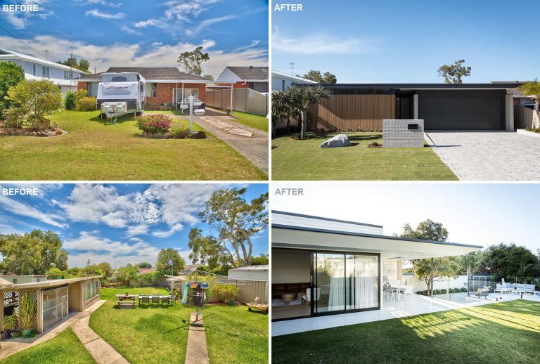 Before & After - A Modern Remodel For A 1970's Brick House