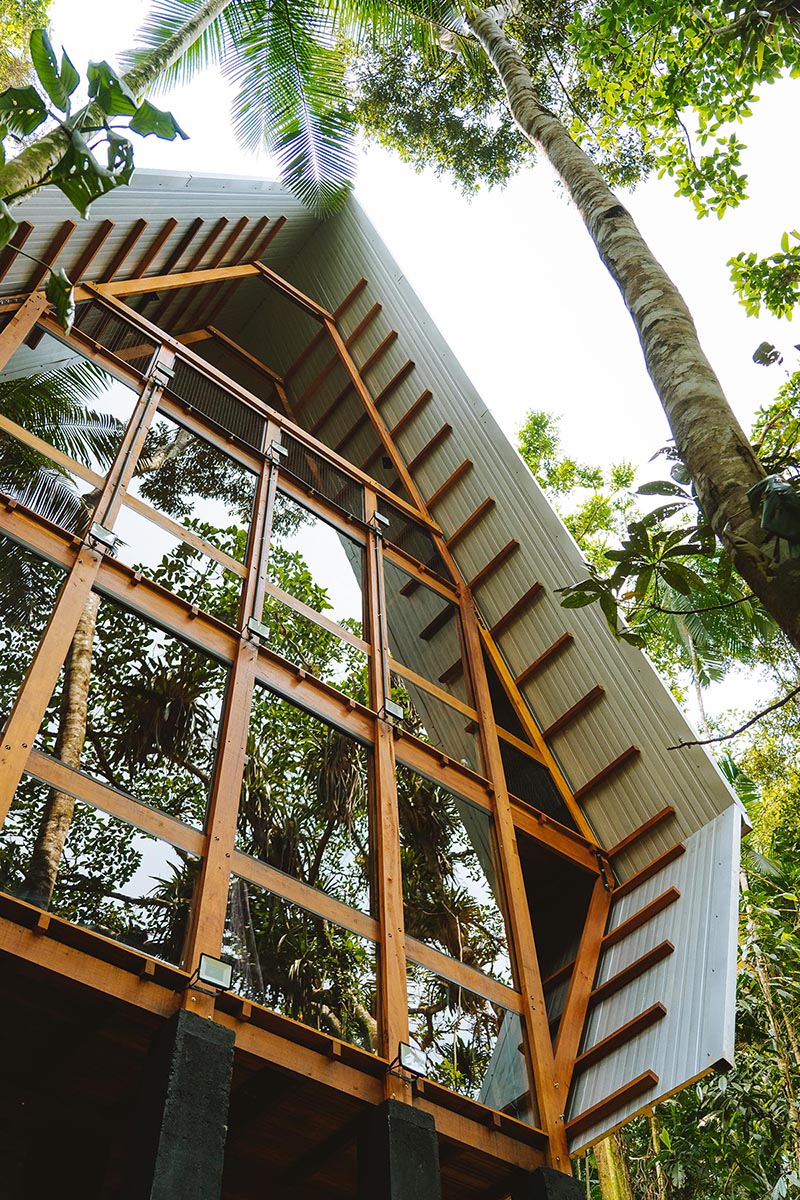 A Warm Wood Interior Welcomes Guests To This A-Frame Cabin