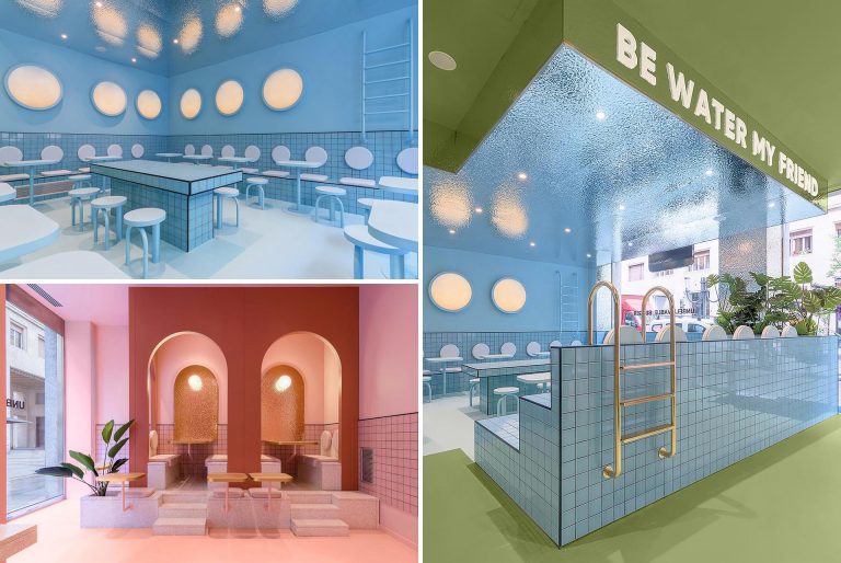 This Restaurant Has A Swimming Pool Inspired Interior Design