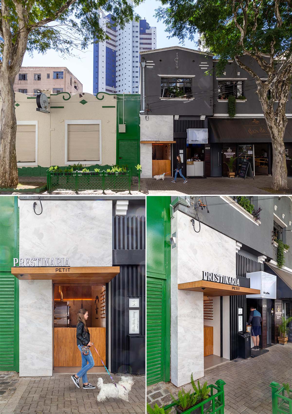 A modern micro-bakery with a takeout counter, that focuses on assorted types of breads and croissants.