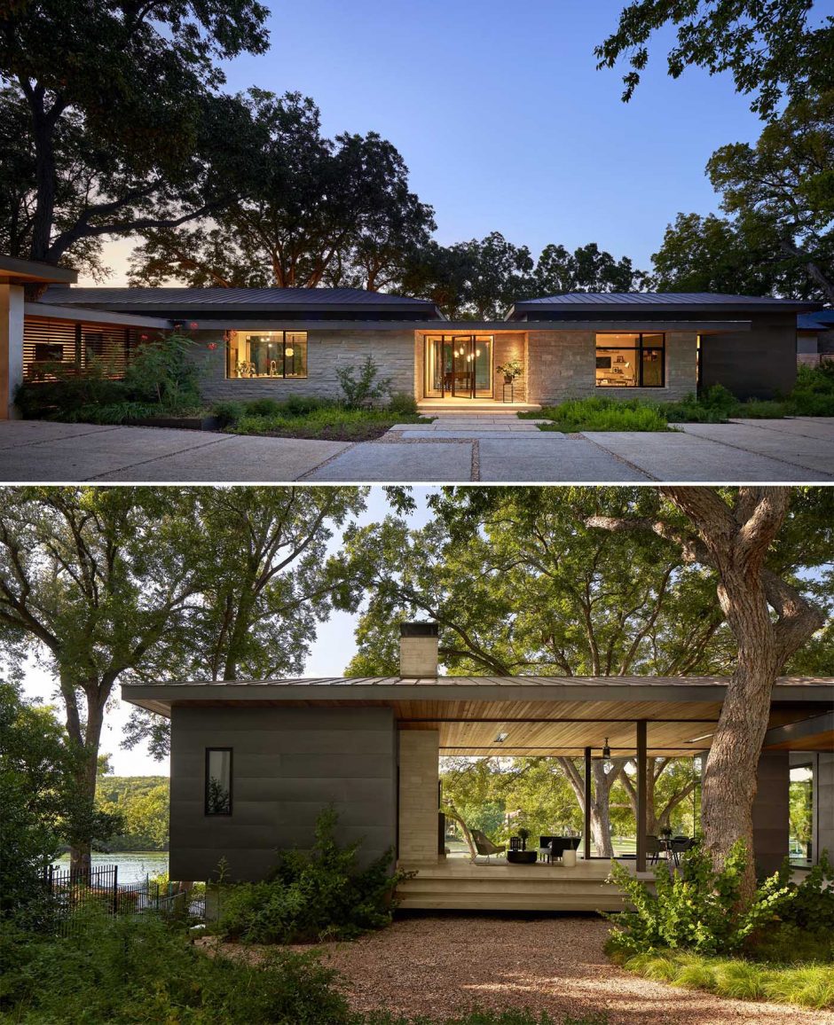 This Lakeside Cabin Was Designed With Large Windows To Maximize Views ...