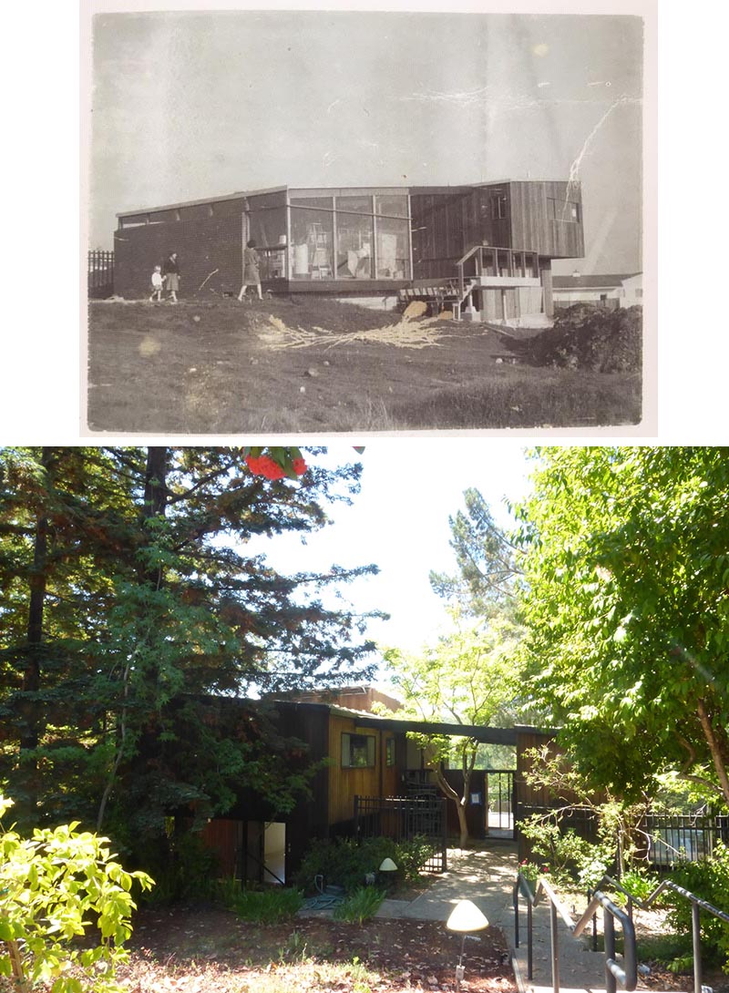 Before Photos - The original home designed by Roger Lee in 1962 included dated materials and finishes, small rooms, single-paned glass, and uninsulated walls.