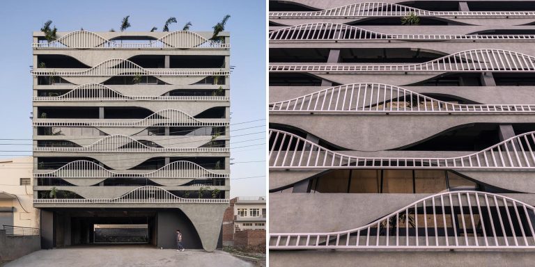 The Creative Use Of Balcony Railings Gives This Building Some Unique Character