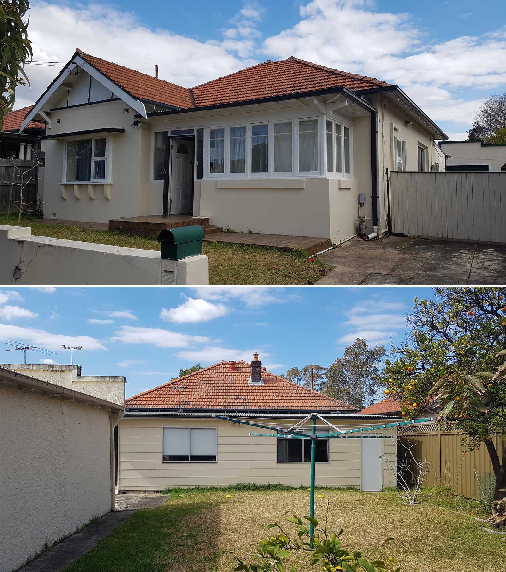 BEFORE PHOTO - A traditional federation home in Sydney, Australia.