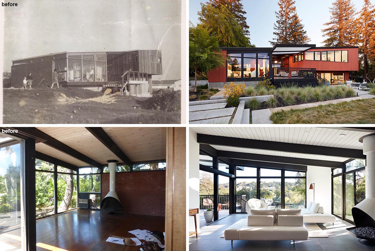 The contemporary remodel of a Roger Lee designed house from 1962.