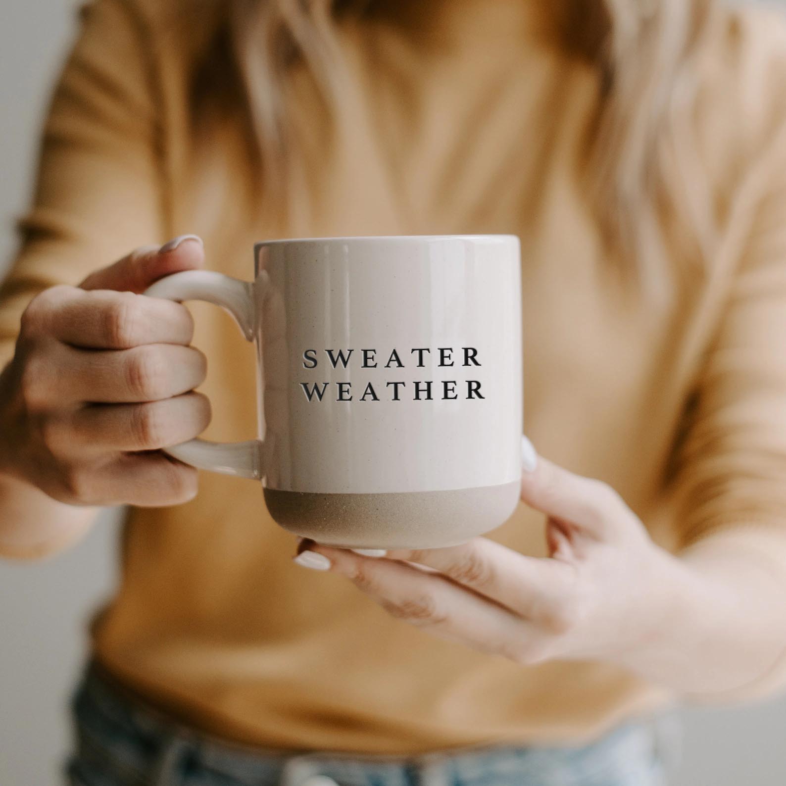 Modern Fall Decor Ideas - Sweater Weather Coffee Mug