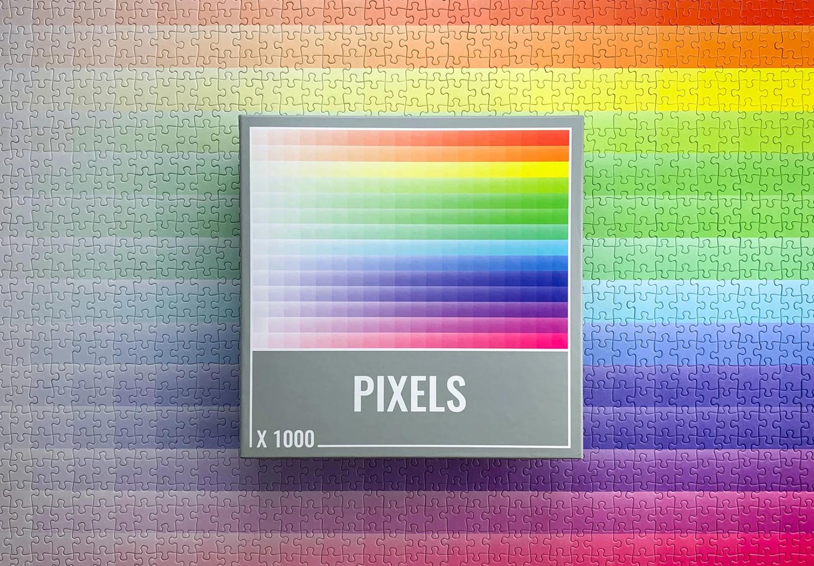 Modern Gift Ideas - Pixels 1000-piece gradient puzzle.