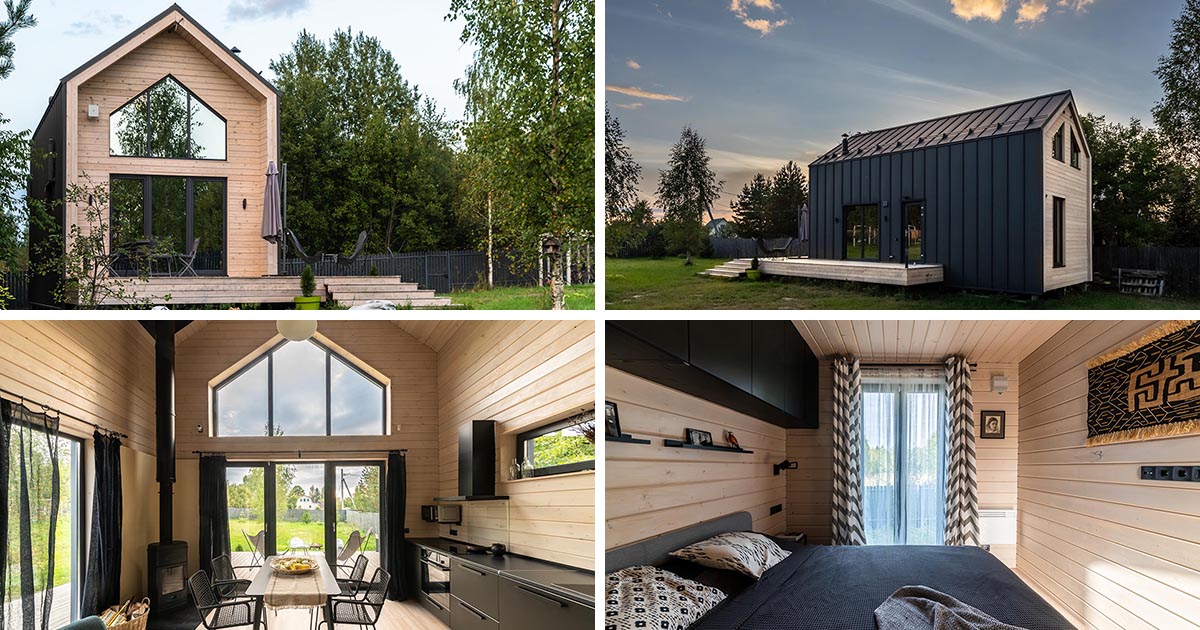 Tongue And Groove Bleached Wood Siding Was Used On The Interior And Exterior Of This Modern Barn-Inspired Home