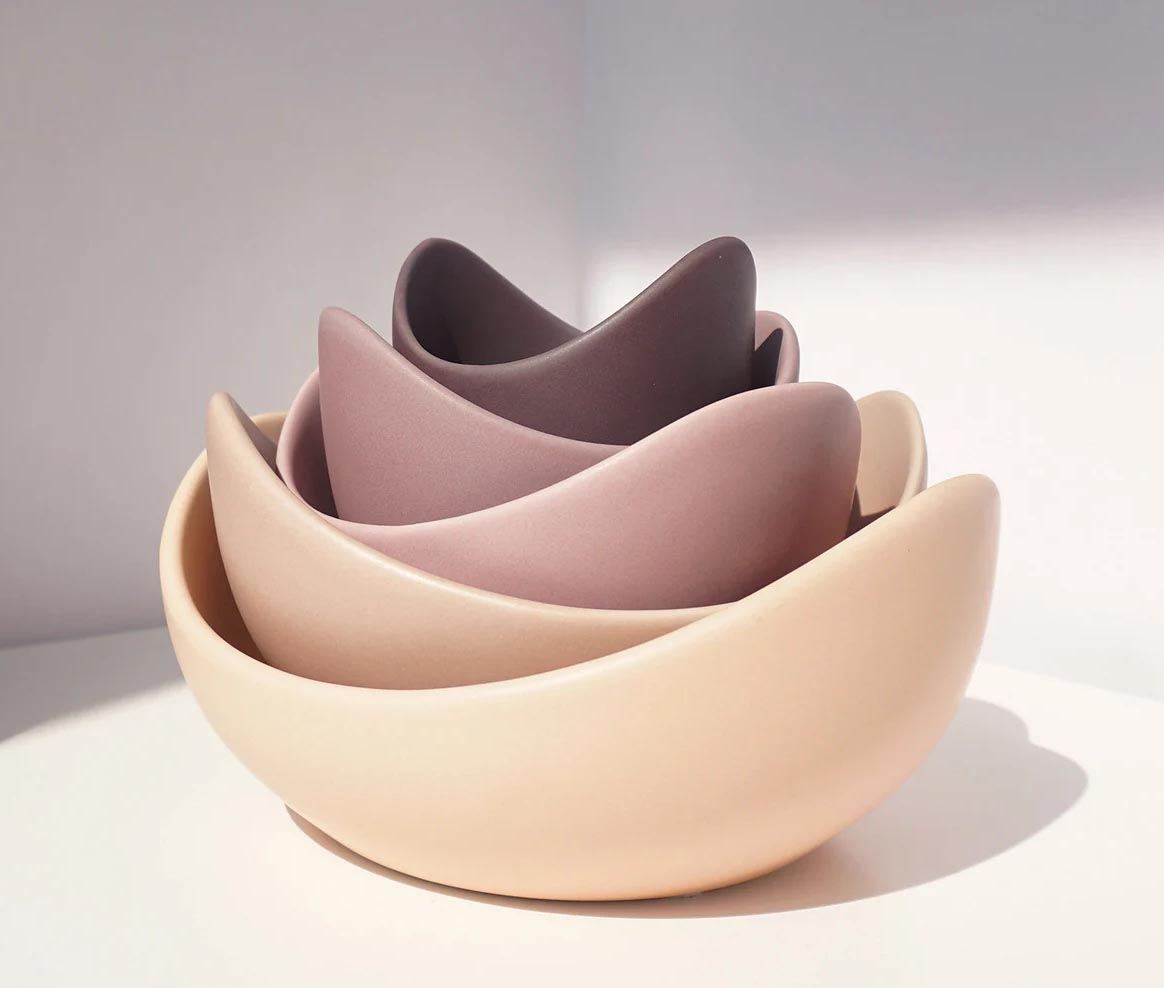 Modern Fall Decor Ideas - Ceramic Lotus Bowls