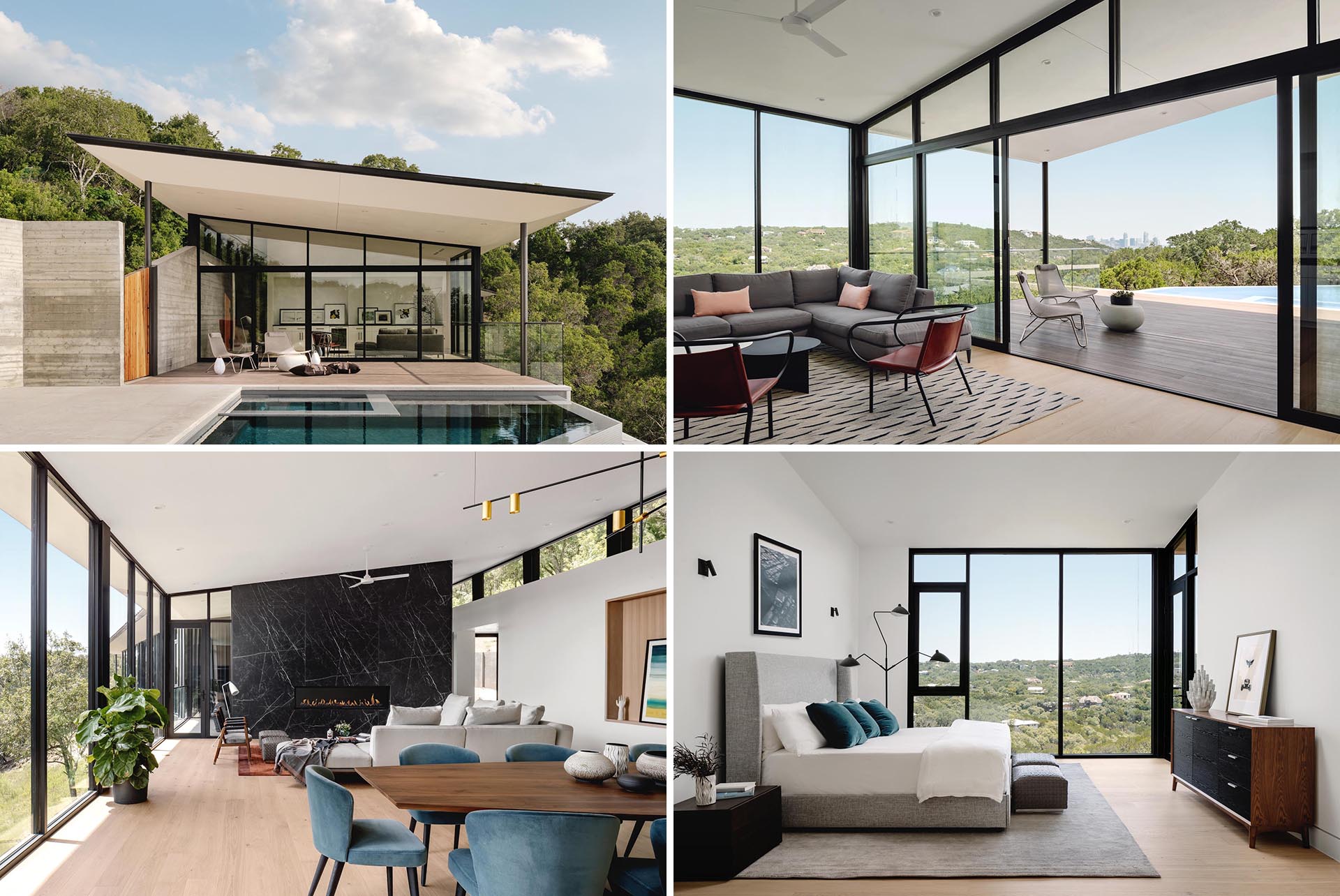 Ravel Architecture has completed a modern home in Austin, Texas, that's been designed with a boomerang-inspired shape and plenty of windows.