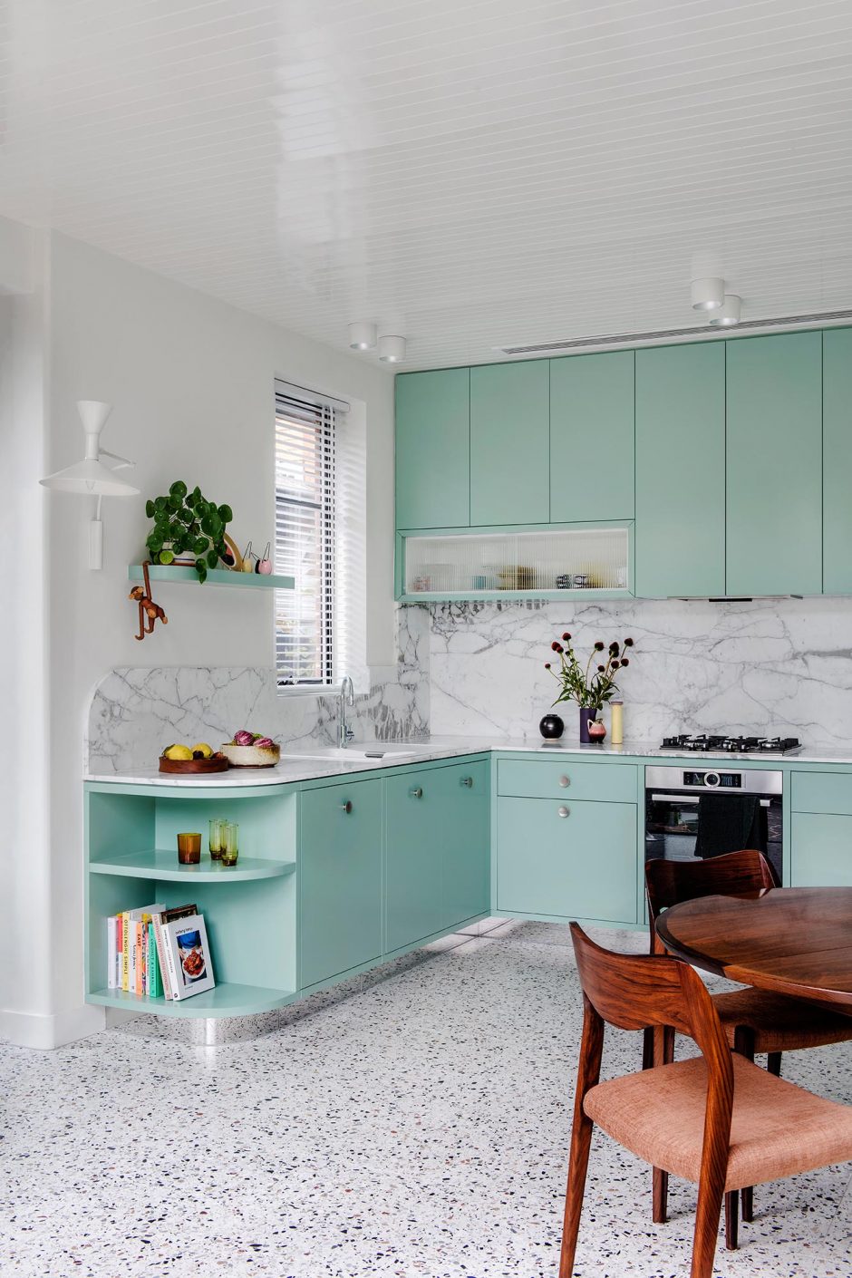 Mint Green Kitchen Add A Colorful Element To This Home Addition