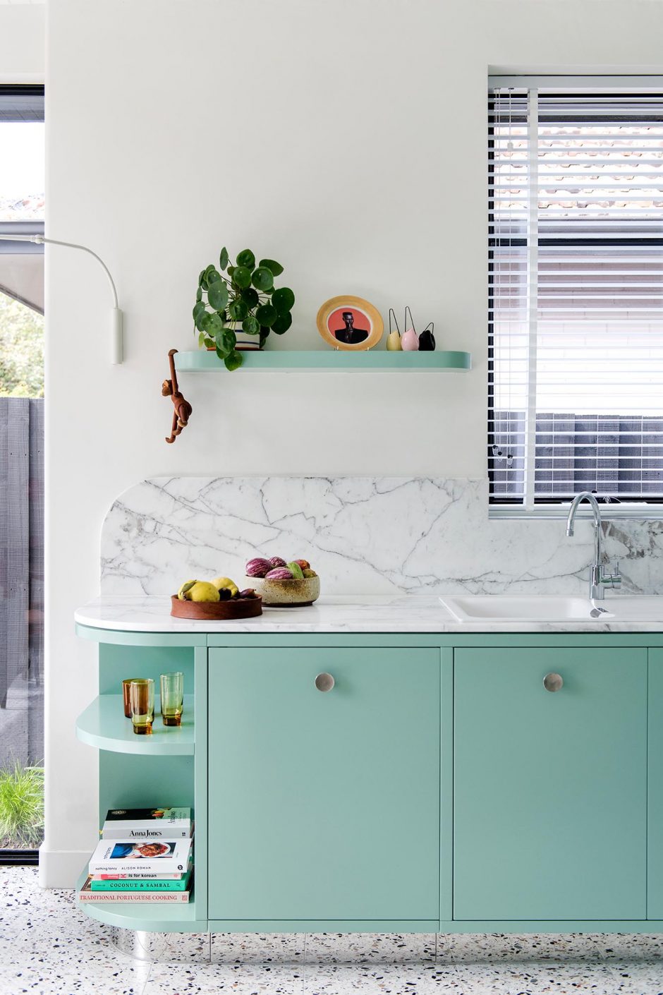 Mint Green Kitchen Add A Colorful Element To This Home Addition