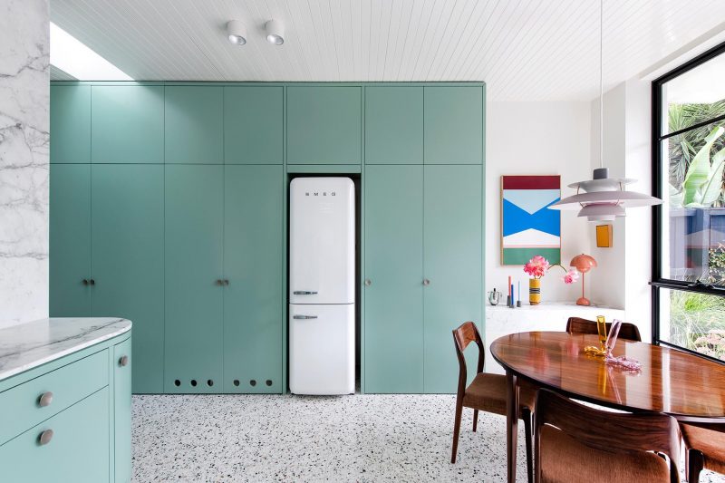 Mint Green Kitchen Add A Colorful Element To This Home Addition