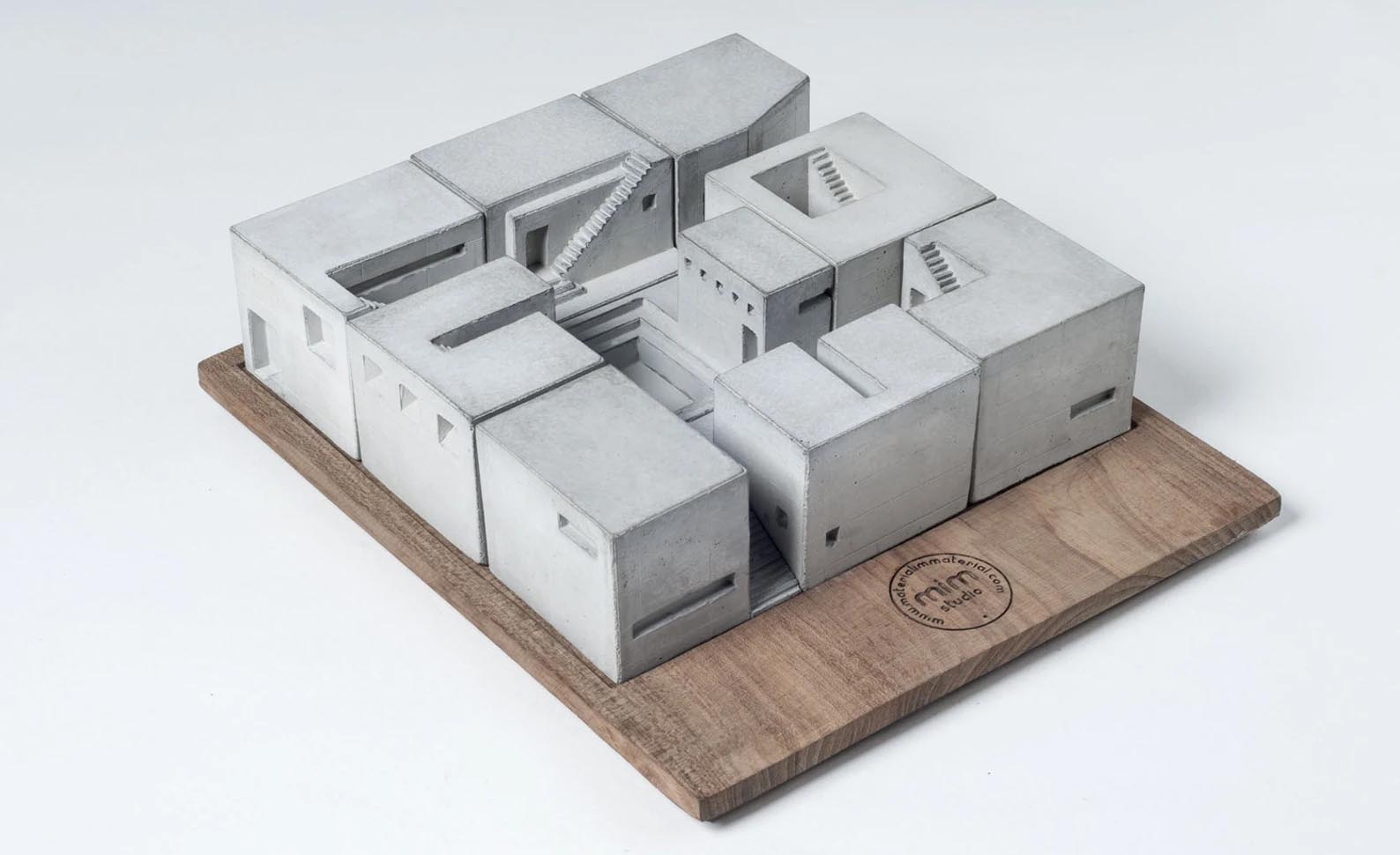 Modern Gift Ideas - Set of nine concrete home sculptures.