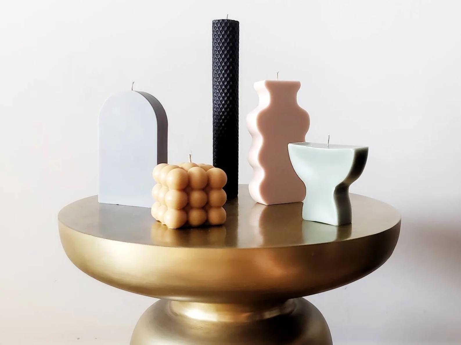 Modern Gift Ideas - geometric candles.