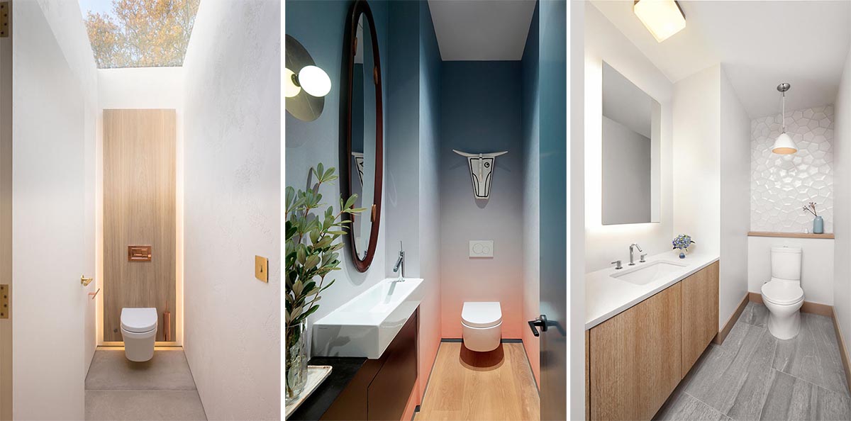 14 Design Ideas For Modern Powder Rooms That Include Color Or Texture