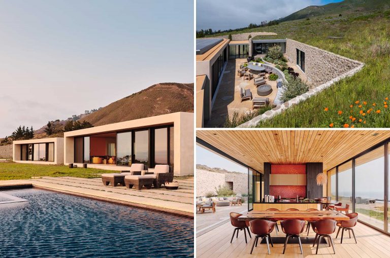 This House Embedded Into The Landscape Hides An Inner Patio