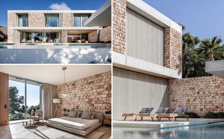 Stone Walls And Wood Shutters Are Key Design Elements Of This Home In Spain