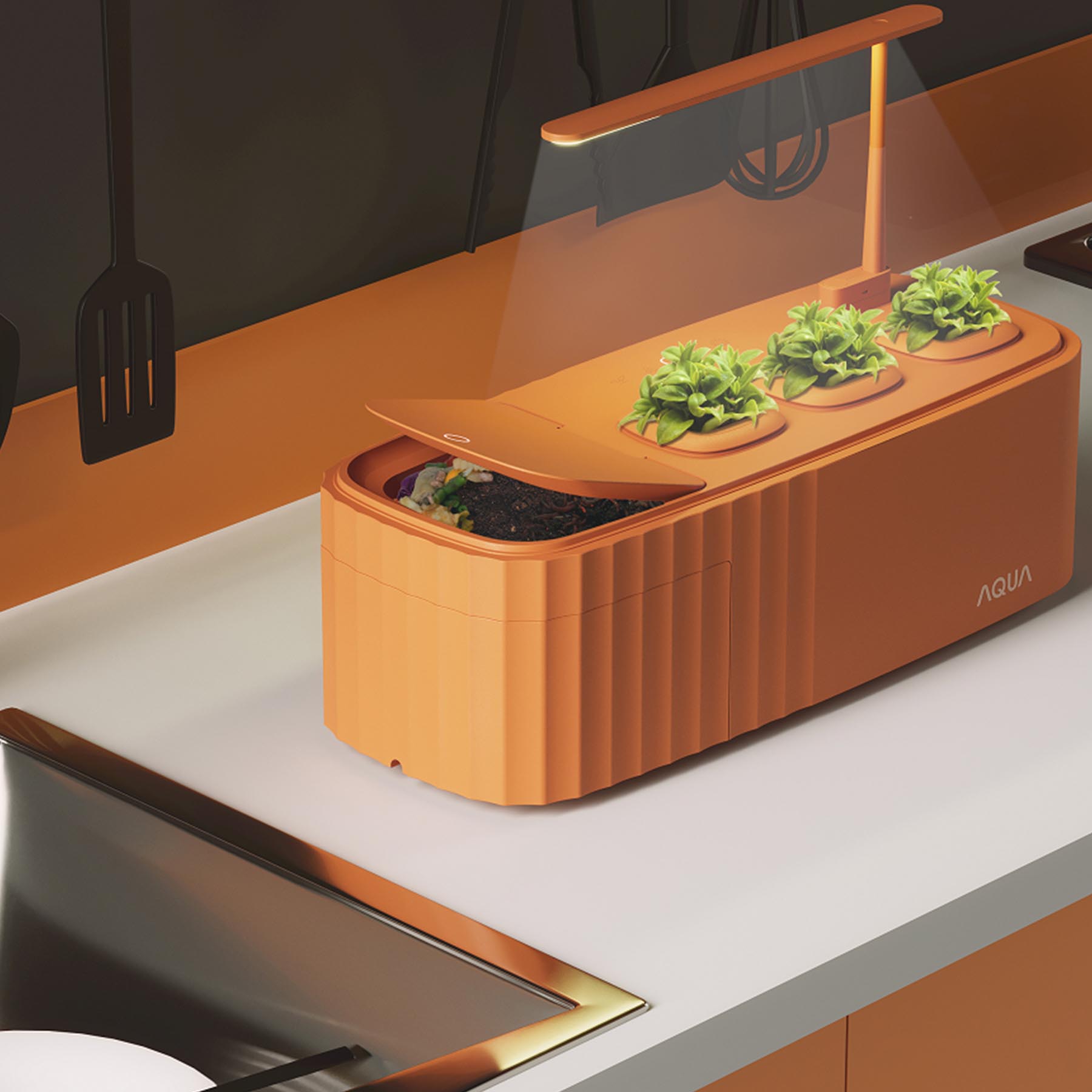 Vitality Family Garden Kitchen Waste Disposal Box by Chaozhi Lin, Junjie Zhou and Yong Liu