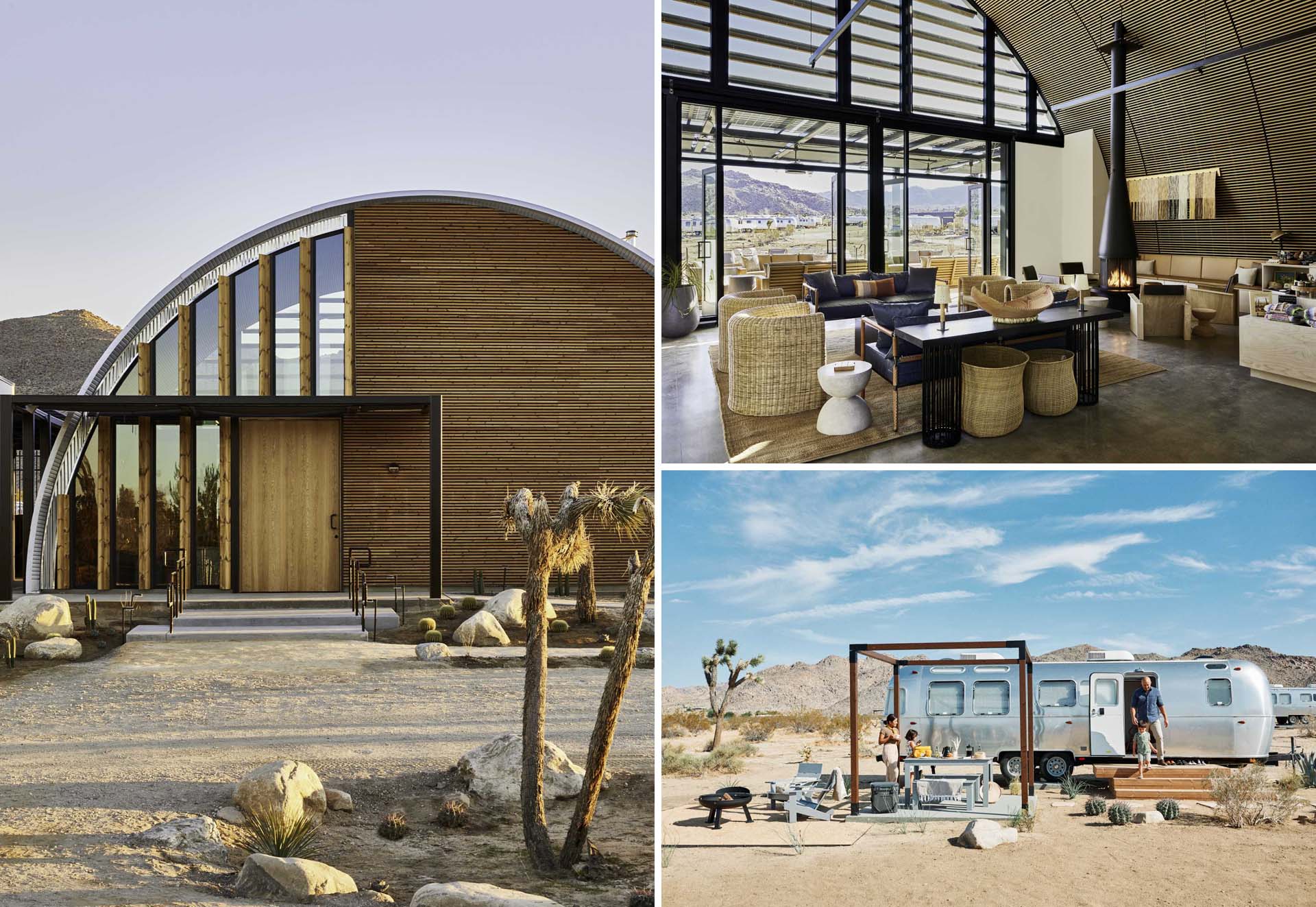 Surrounded by the famed Joshua Trees and subtle rock formations of the Southern California’s desert area, AutoCamp is a 25-acre property featuring 47 Airstreams, four Accessible Suites, and four X Suites, and a clubhouse.