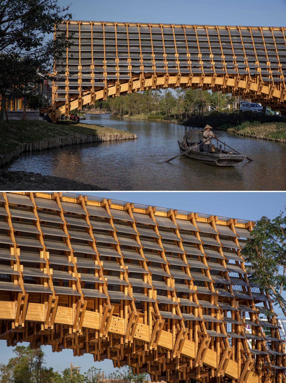 This New Bridge Shows Off Its Complex Wood Structure | ARCHCOD