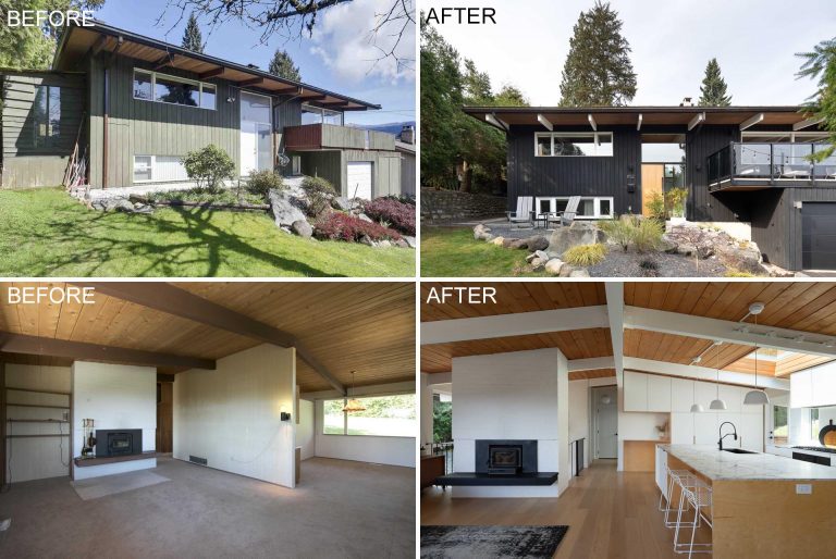 Before and After - A Mid-Century Modern Home Remodel In Vancouver