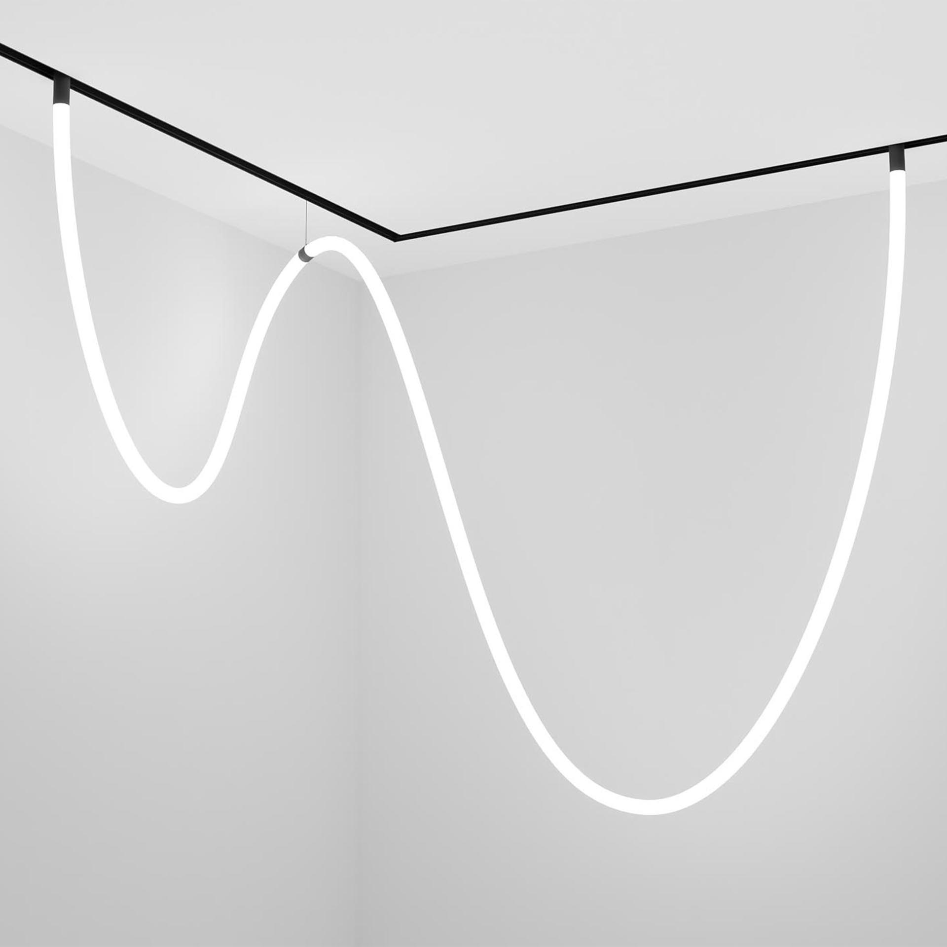 Modern lighting that looks like it bends.