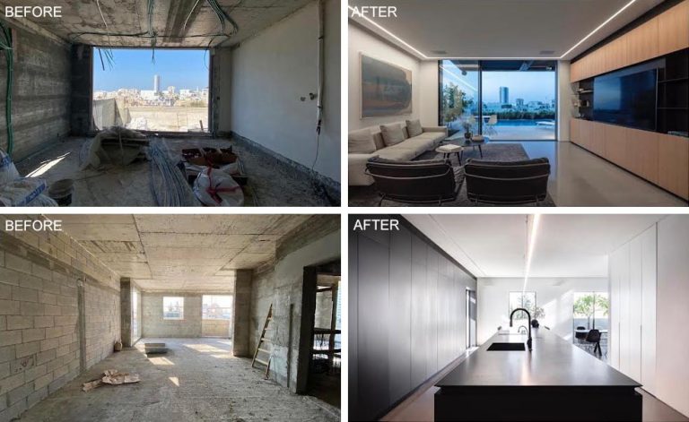 Before And After - This Apartment Remodel Includes A Pool And Rooftop Deck