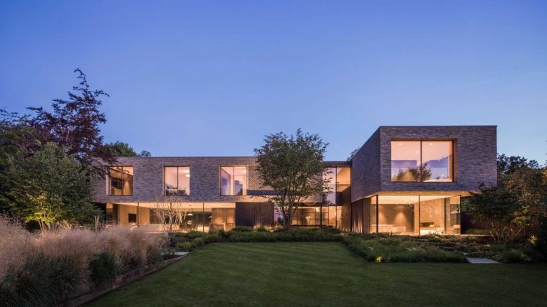 Waterstruck Bricks Were Used Extensively Throughout This Modern Home