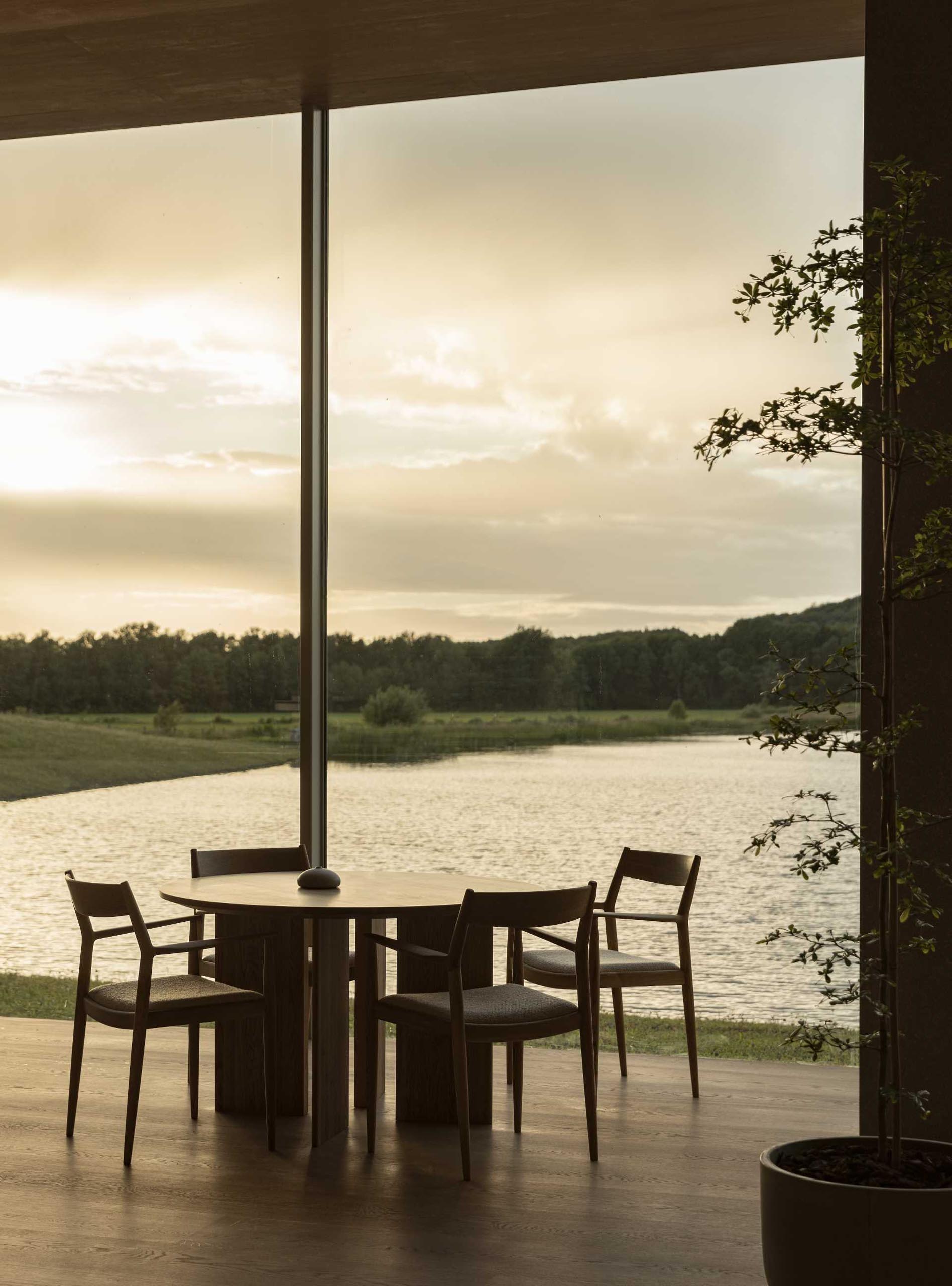 A restaurant interior inspired by Japanese and Swedish design.