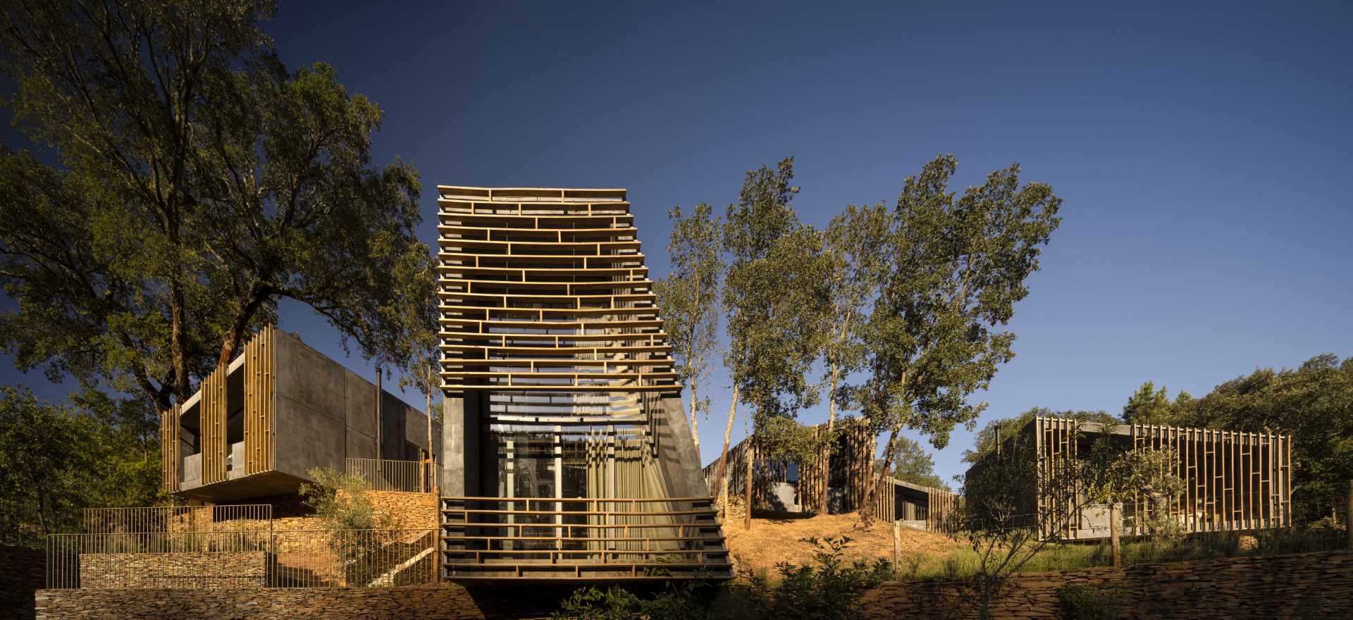 A collection of small homes that double as tourist cabins.