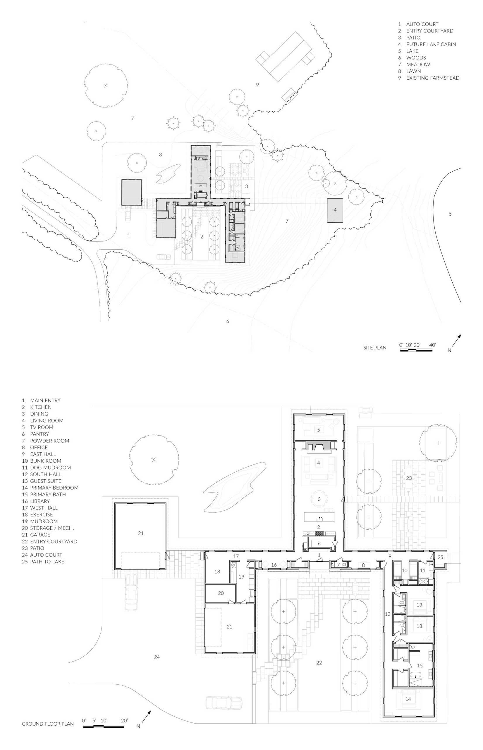 The floor plan and layout of a modern homestead.