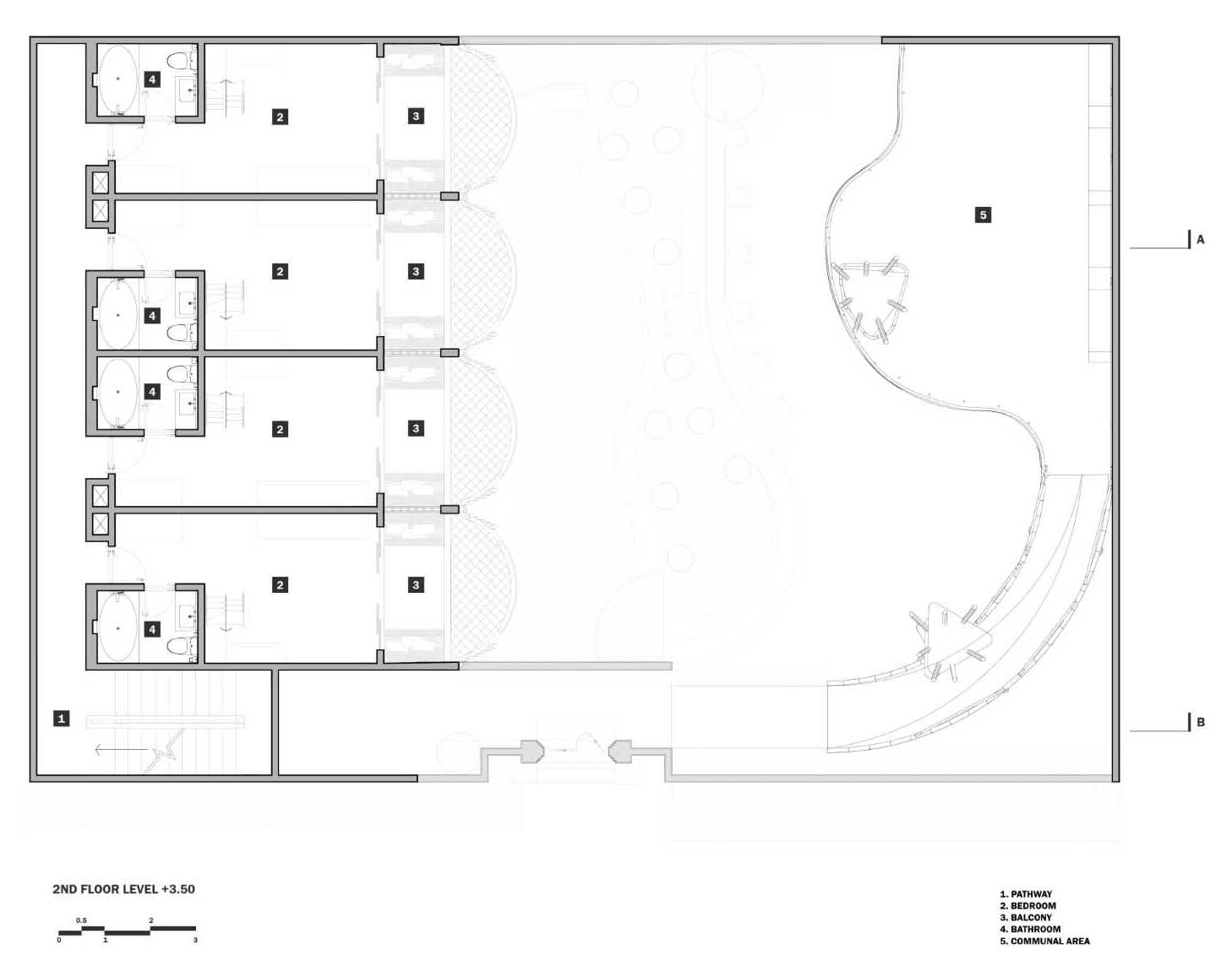 The second floor plan for a micro-living property.