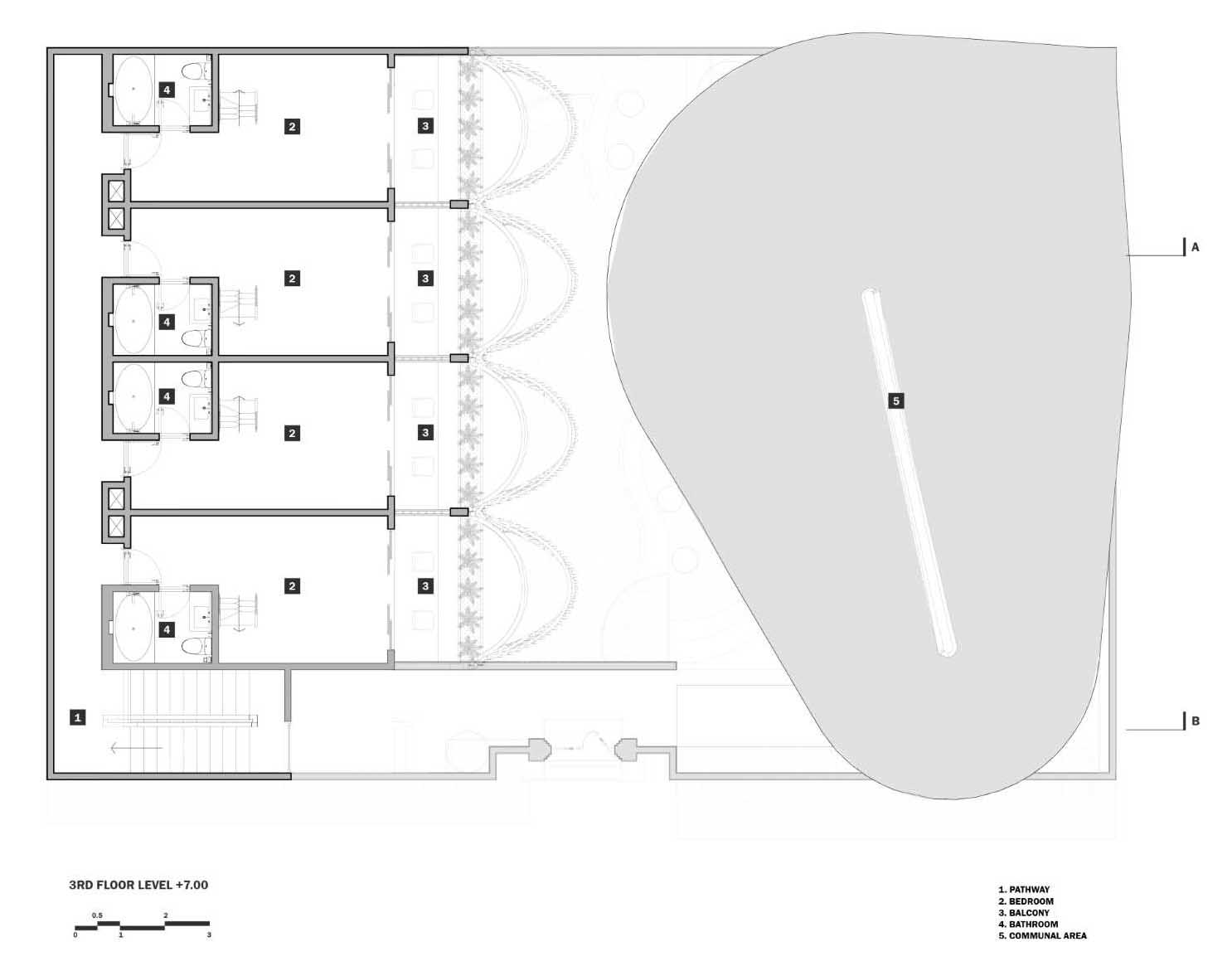 The third floor plan for a micro-living property.