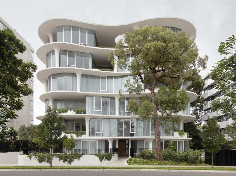 Columns Flared At The Top Like A Champagne Flute Contribute To The Sculptural Form Of This New Building