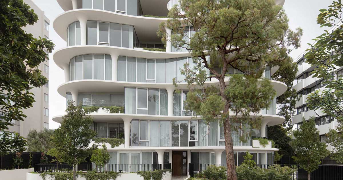 Columns Flared At The Top Like A Champagne Flute Contribute To The Sculptural Form Of This New Building