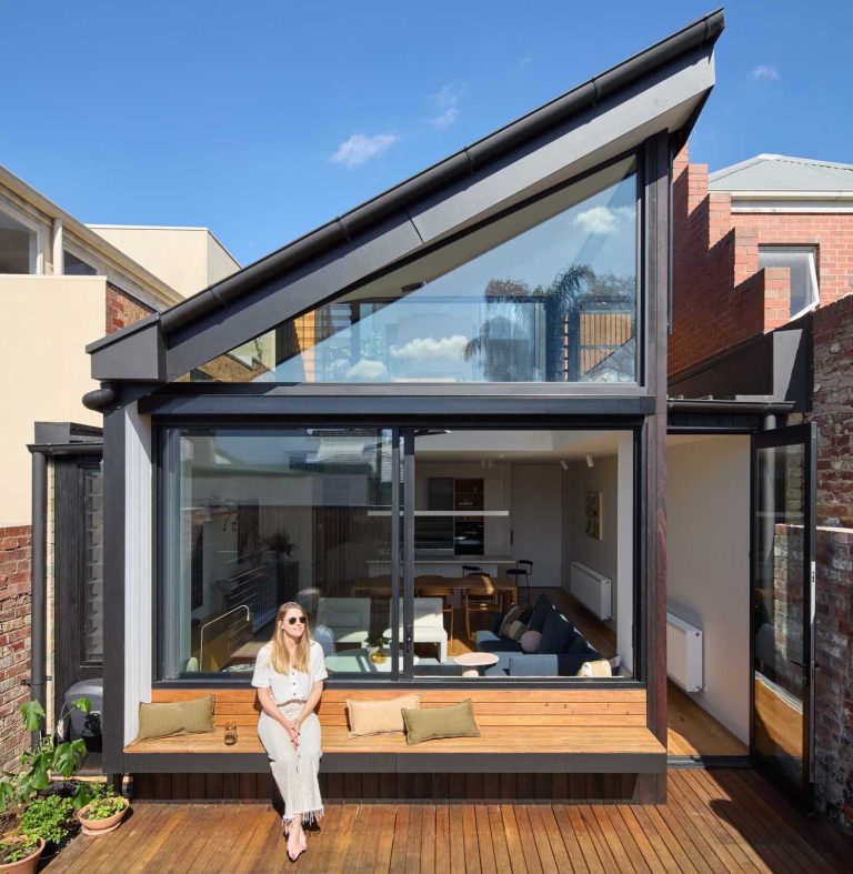 A Built-In Bench Was Designed For Both Sides Of This Home Extension