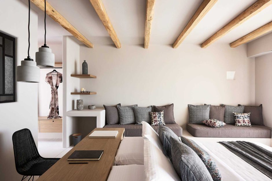 Placing The Desk Behind The Bed Creates A Workspace And Headboard