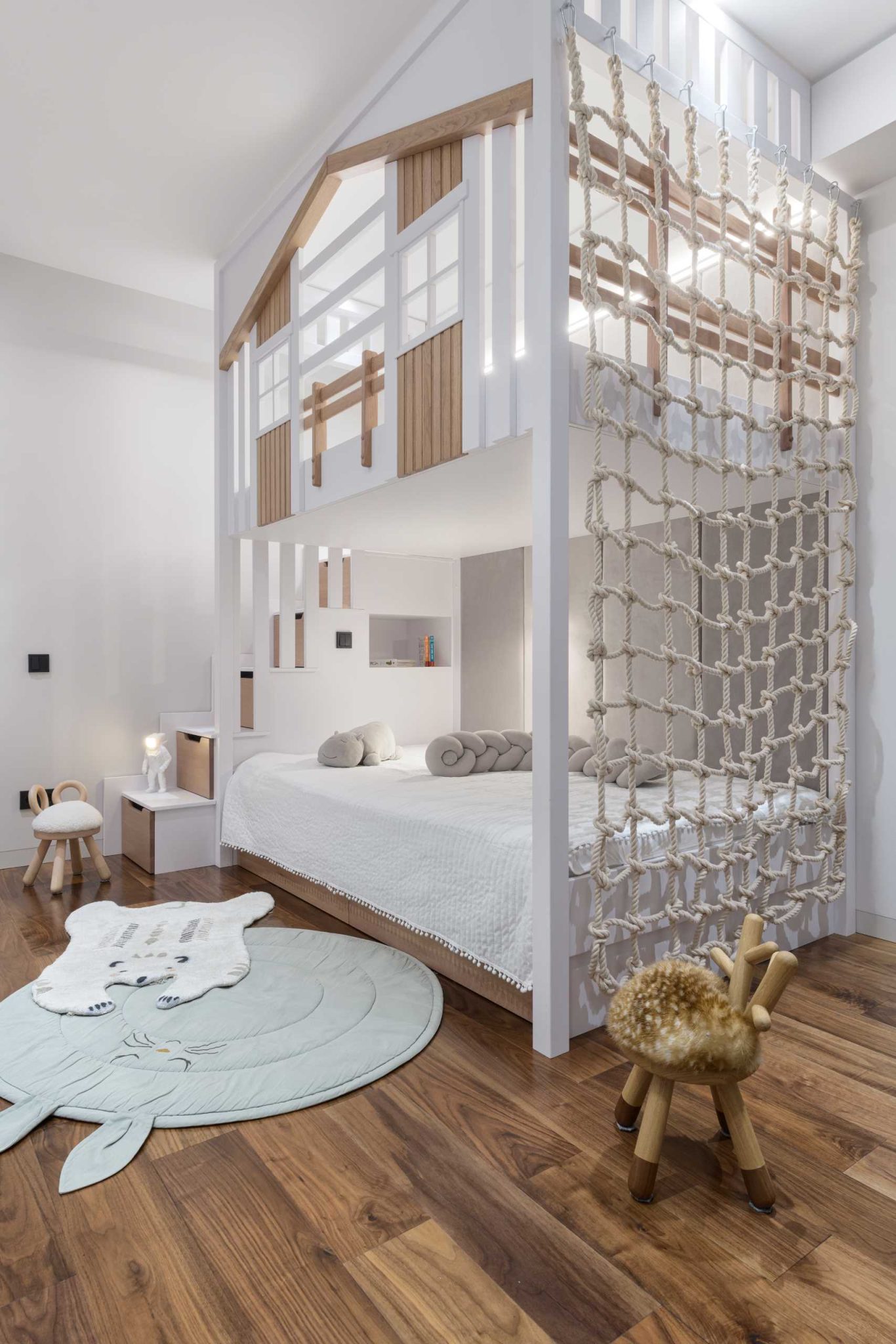A Loft Play Area Was Designed For This Kids Bedroom Inside An Apartment