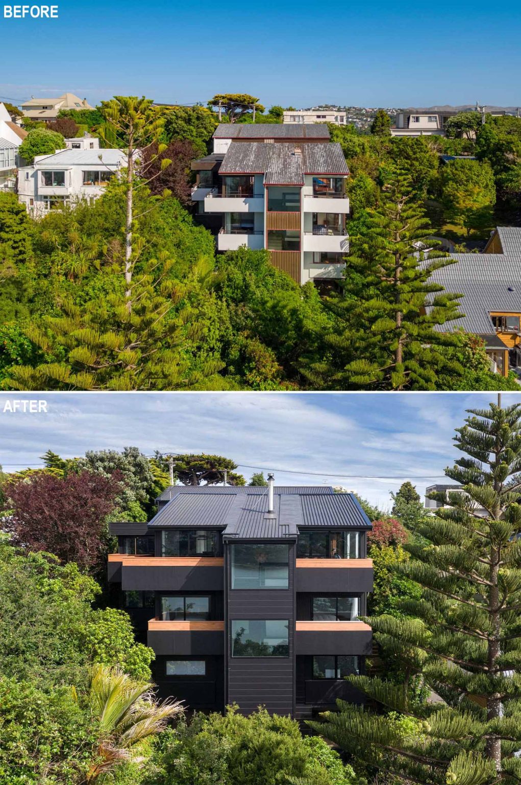 Before & After - This 1970s Hillside Home Was Remodeled Into A Modern ...