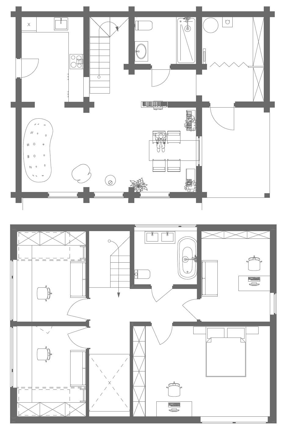 The floor plan of a modern two-storey home.