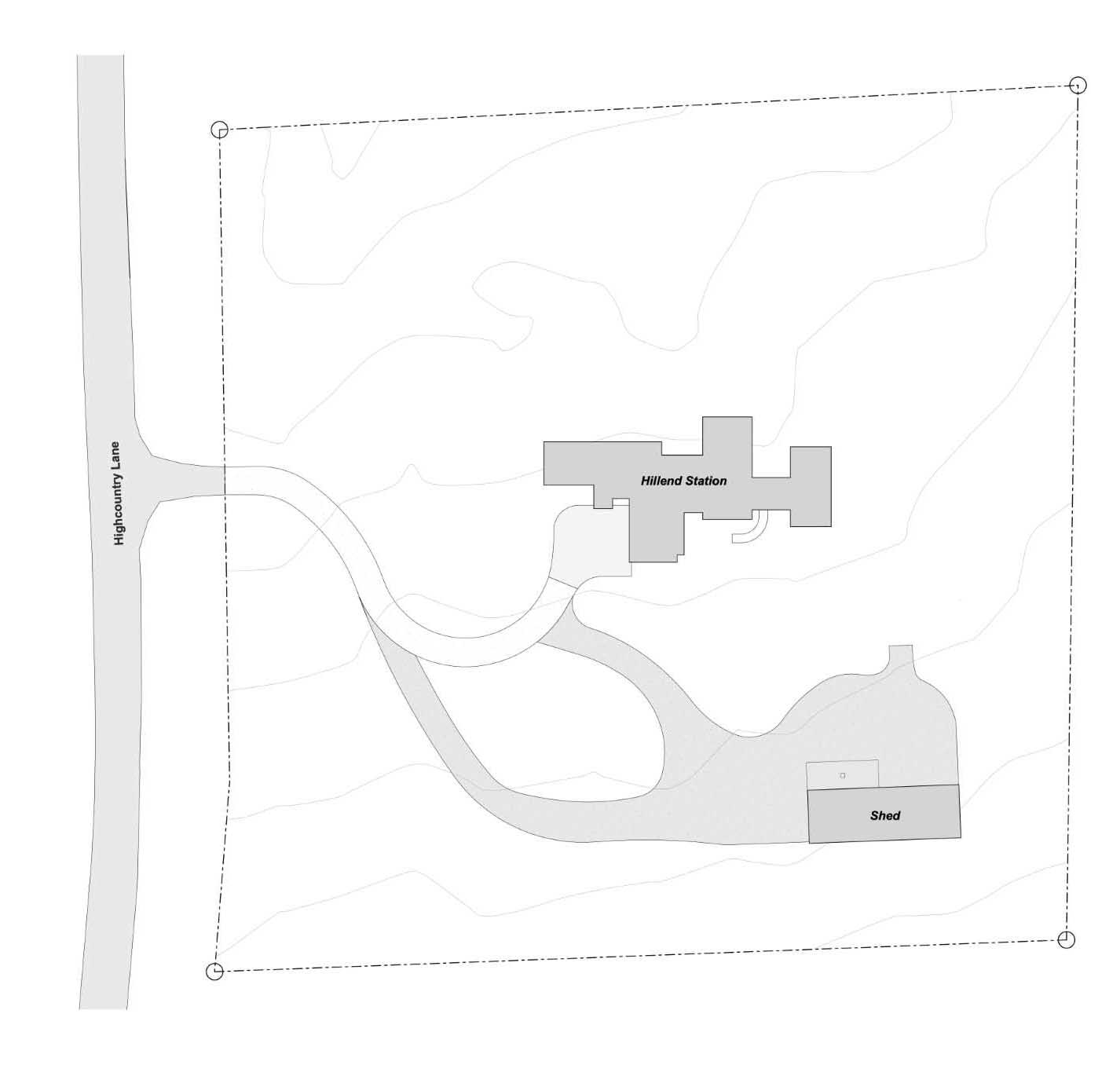 Modern house site plan.