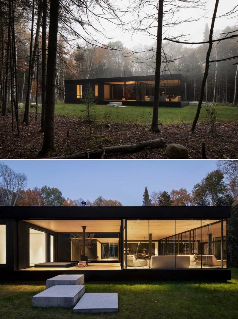 Walls Of Glass Allow The Forest Views To Enter This Home