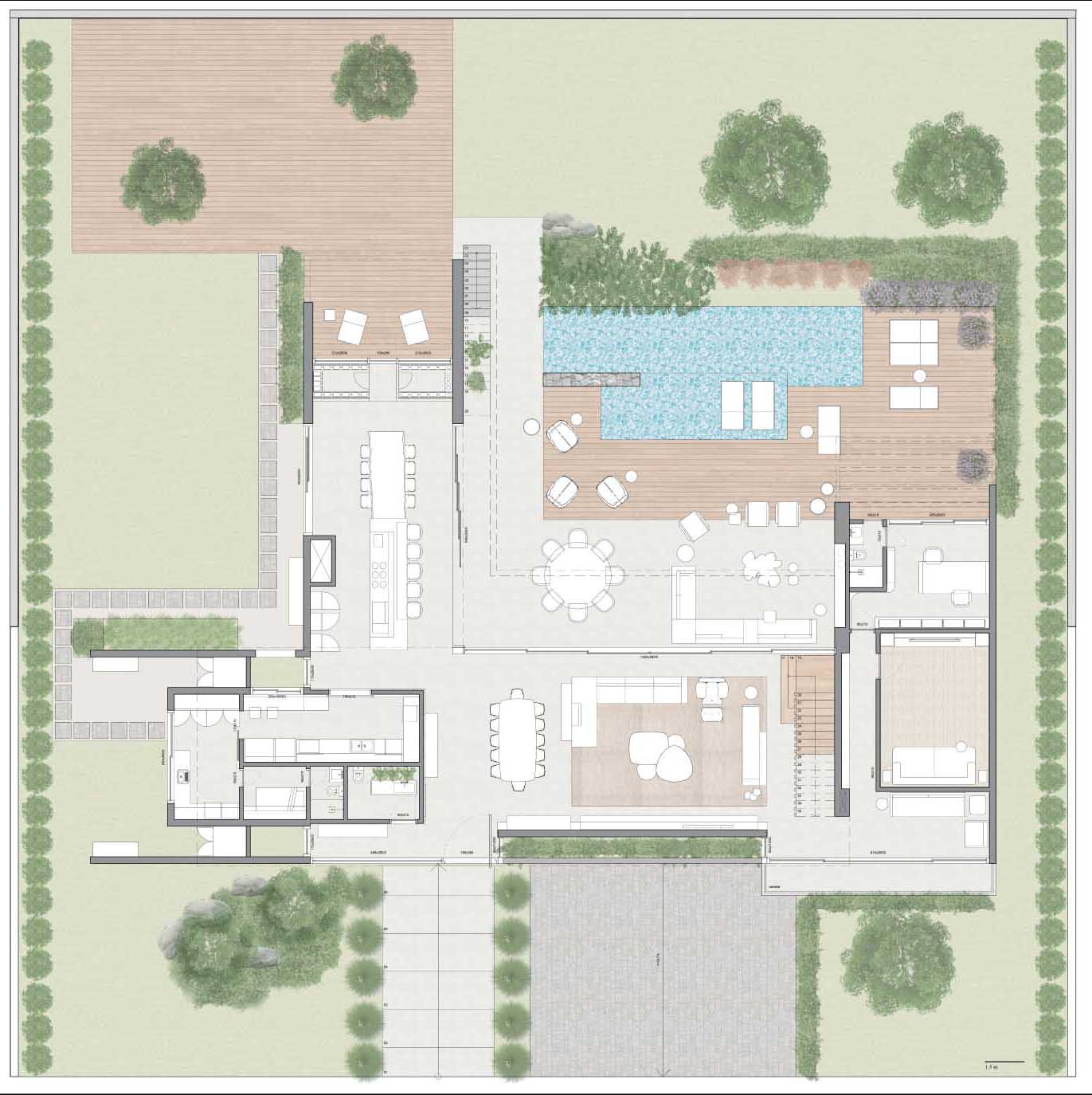 The floor plan of a modern two storey home.