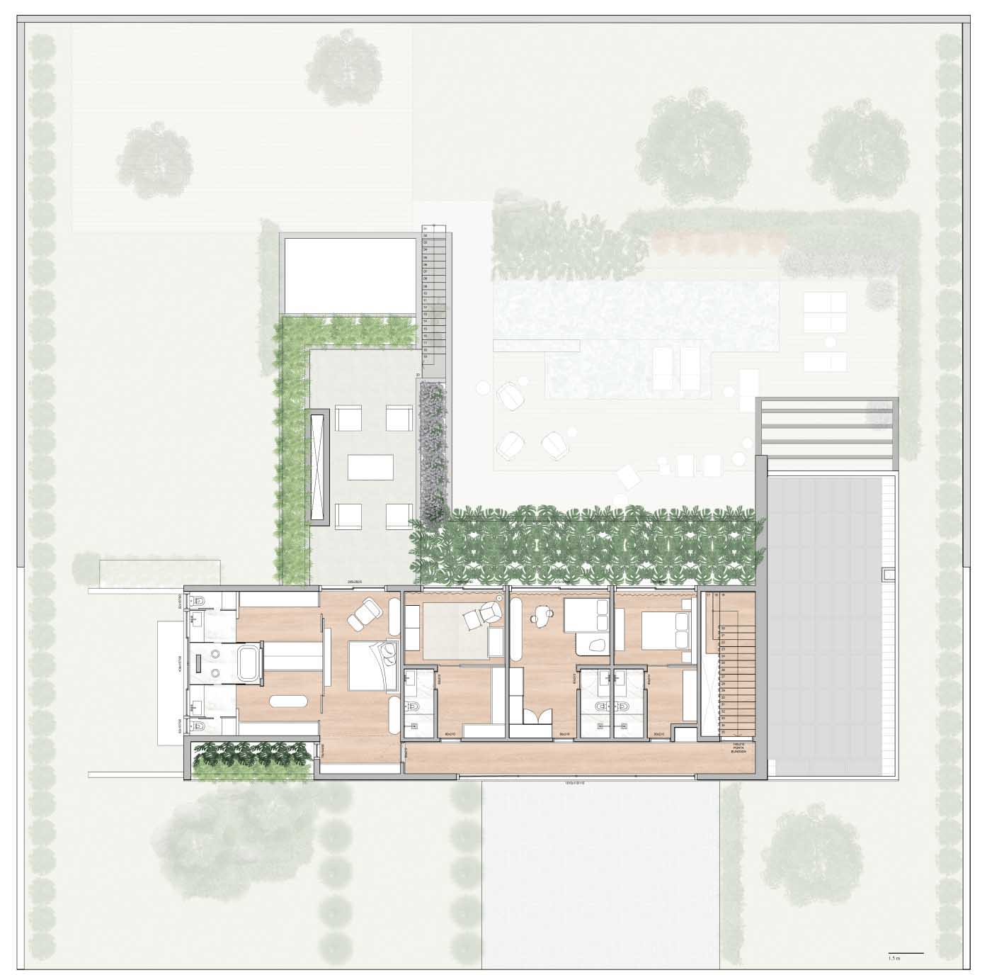 The floor plan of a modern two storey home.